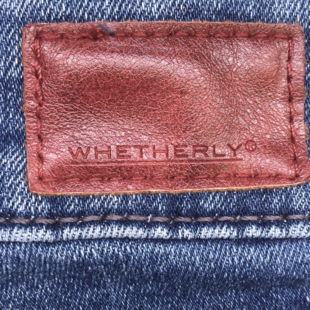 NWOT 🌸 BUTTON FLY WHETHERLY “COOPER” HIGH RISE SKINNY JEANS CLASSIC BLUE RAW HEM - Picture 3 of 11
